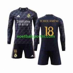Real Madrid Aurelien Tchouameni 18 Kind Uit Tenue 2023-24 L/S